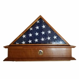 Flag Case Urn Cherry with a Natural Satin Finish