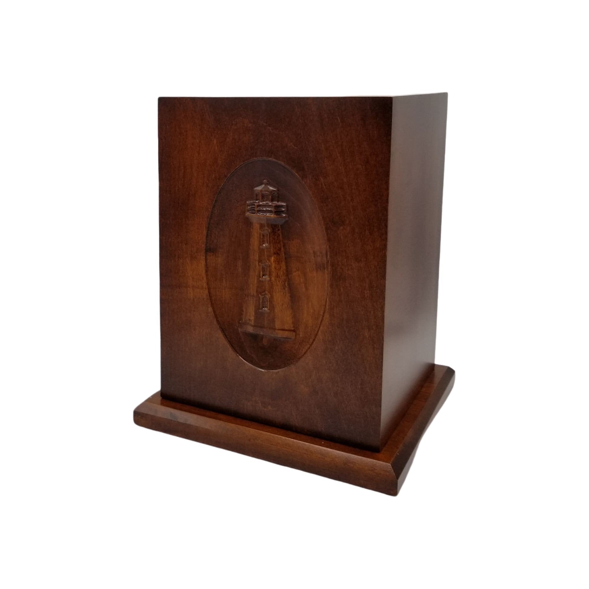 St Johnsbury Maple Lighthouse Urn with a Walnut Satin Finish